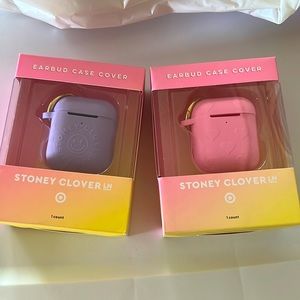 Stoney Clover Lane x Target Pink and Purple Silicone Earbud Airpod Case NIB